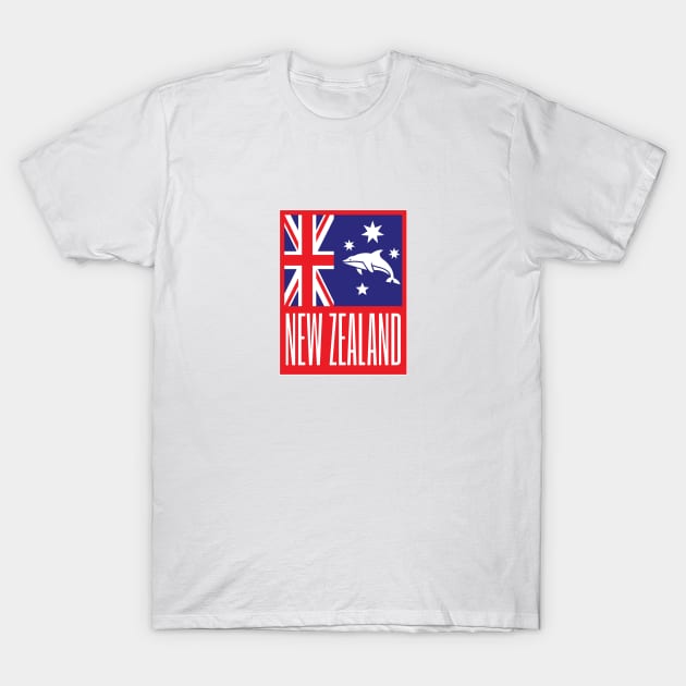 New Zealand Country Symbols T-Shirt by kindacoolbutnotreally